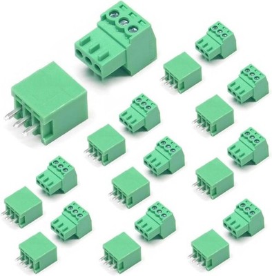 10 Set 3 Pin 2.54mm Pitch PCB Screw Terminal Block Connect Size: 10 set- 3 Pin