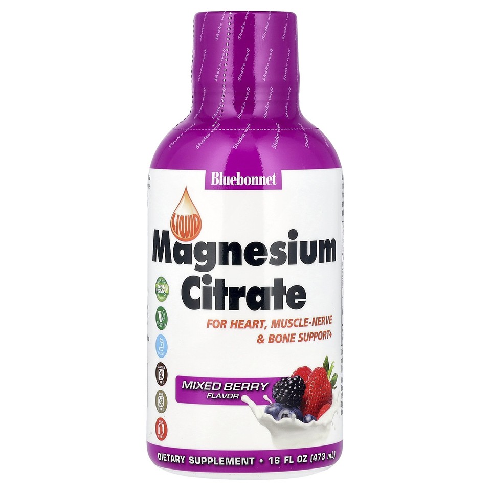 Liquid Magnesium Citrate, Mixed Berry, 16 fl oz (473 ml)