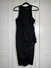 Vera Wang Black Tank Drape Dress Size 6