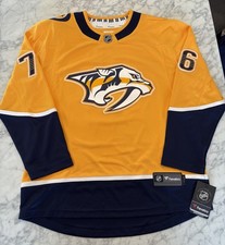 P.K. Subban Nashville Predators Fanatics Hockey Jersey Adult Large Gold Yellow