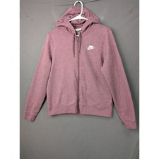 Nike Womens Sportswear Essential Full Zip Fleece Hoodie Plum BV4128-646 Size M