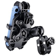 Motorcycle Phone Mount Holder with Vibration Dampener Anti-Shake 720 Adjustable