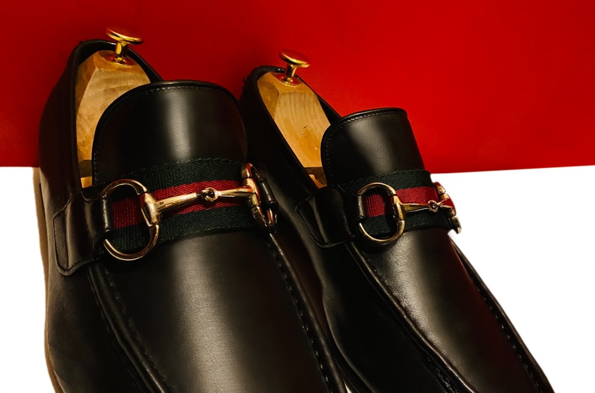$1089.00!!GUCCI MEN TOM FORD SILVER BITS BLACK SHOES LOAFERS
