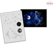 Airbrush Stencil Template Plastic Medium Size Step by Step for Painting