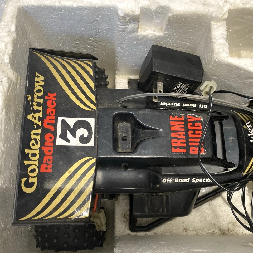 Vintage Radio Shack Golden Arrow RC Buggy Car 60-4080 And Remote No Battery - Image 2 of 4