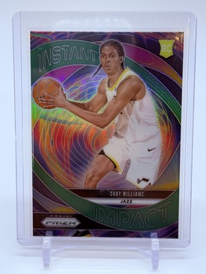2024-25 Panini Prizm NBA Cody Williams Instant Impact Green Rookie RC Utah Jazz