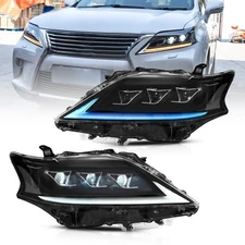 Full LED Headlights Set For 2013-2015 Lexus RX 350 450 w/Blue Start-up Animation