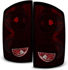 Red Smoke Tail Lights Lamps Set Left Right 2007-2008 Dodge Ram 1500 2500 3500