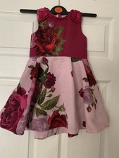 Girls Gorgeous Ted Baker rose Scuba Mock Dress Age 2-3 Years worn once monsoon 