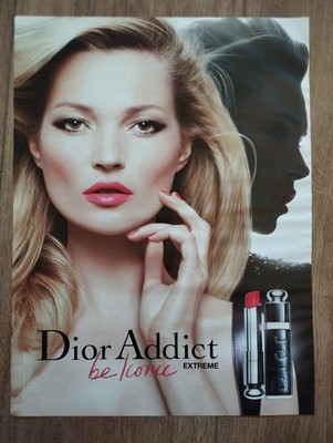 ORIG WERBUNG REKLAME  2012  DIOR ADDICT  Kate Moss Lippenstift