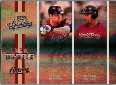 2005 Playoff Absolute Memorabilia - Team Tandems Berkman Hidalgo #TT-65 /150