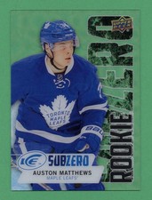 Auston Matthews 2016-17 Upper Deck ICE Subzero Rookie Card #SZ-61. rookie card picture