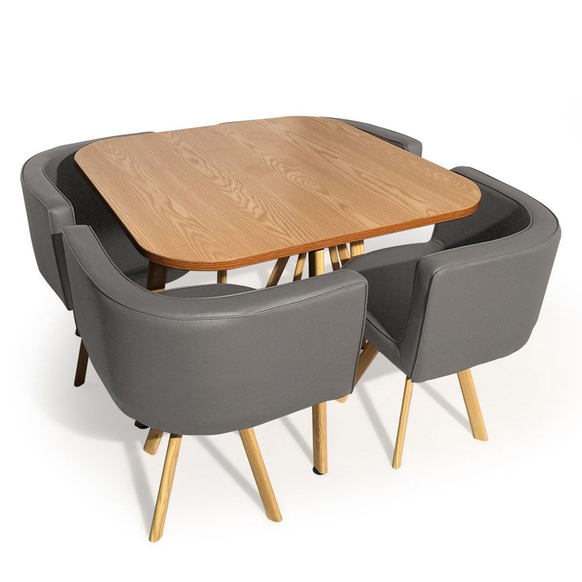 Table de repas Normi 150cm et 4 chaises pour aménager un petit espace stylé