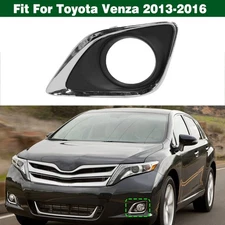 Left Front Bumper Fog Light Cover Bezel Chrome Trim for Toyota Venza 2013-2016