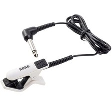 KORG CM-300-WHBK Contact Microphone White Black Clip 6.3mm Mono Plug 1.5m Cable