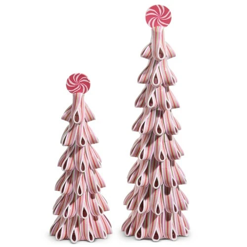 Raz Imports Ribbon Candy Trees