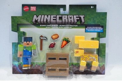 2025 Minecraft Figure 2-Pack SUNNY AND YELLOW SHEEP w/ Farmland Items Blocks