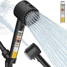 Filtered Shower Head with Handheld, High Pressure Water Flow and Multiple Spr...
