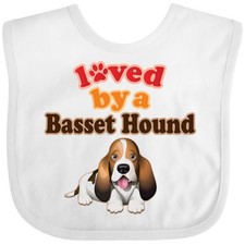 Inktastic Basset Hound Dog Lover Baby Bib Pet Breed Cute Clothing Infant