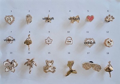 Blinkies gold/silber-farben: Schuh-Anstecker, Charms, Jibbitz für Crocs *NEU*