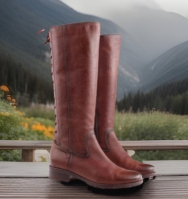 Sofft Womens Sharnell II Riding Boot Sz 9M Whiskey All-Weather Zip Up & Lace