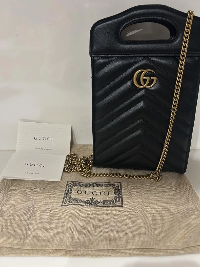 Sac à bandoulière Gucci en cuir noir m2_0413