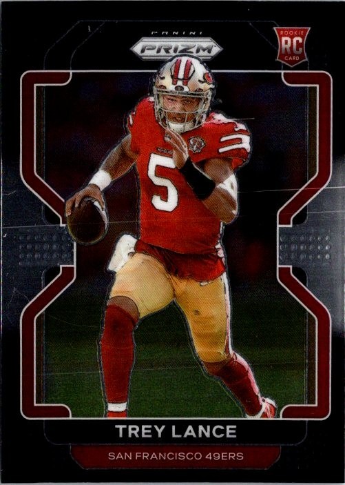 2021 Panini Chronicles Prizm Black Trey Lance #PB-4 Rookie RC 49ers Chargers
