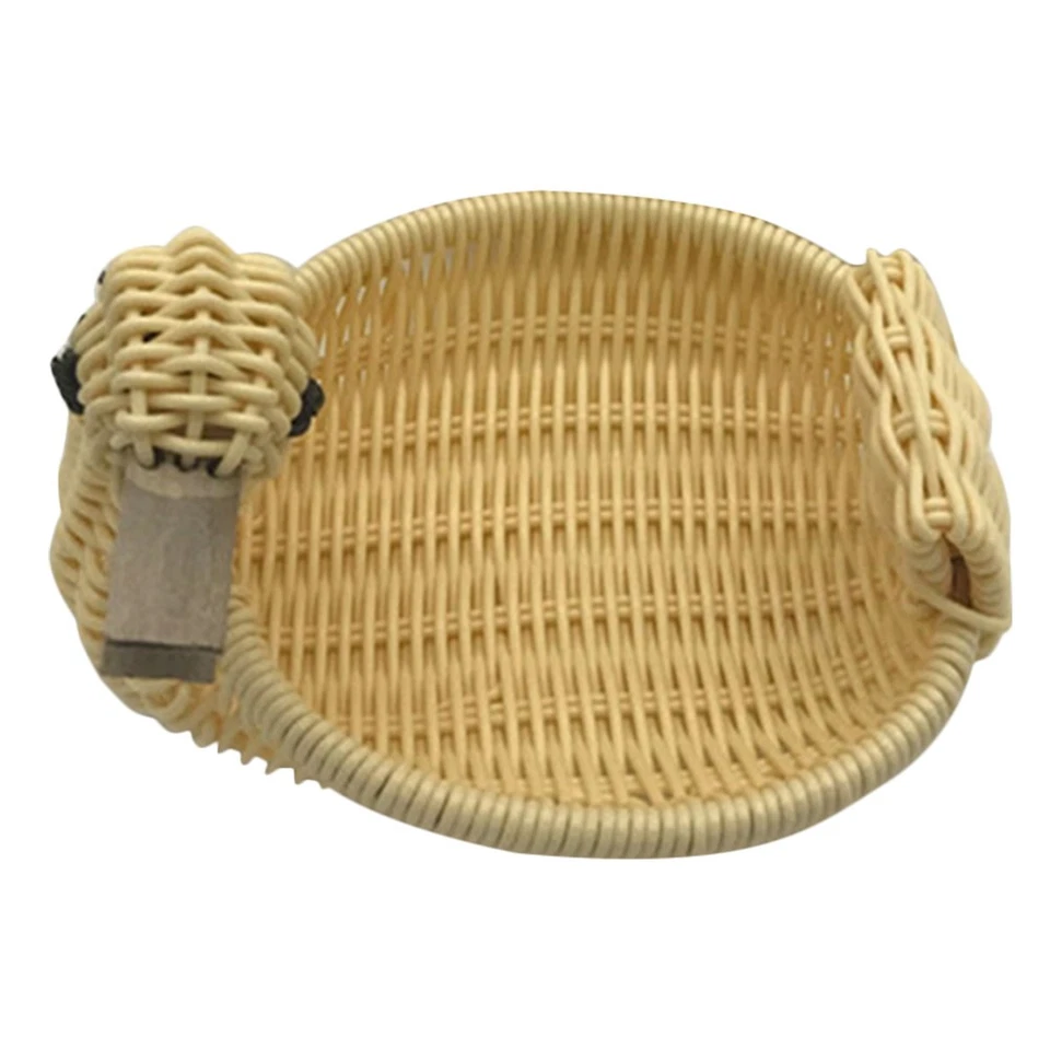  Shaped Rattan Storage Box Rattan Plate High-Grade Lightweight Breathable Tea