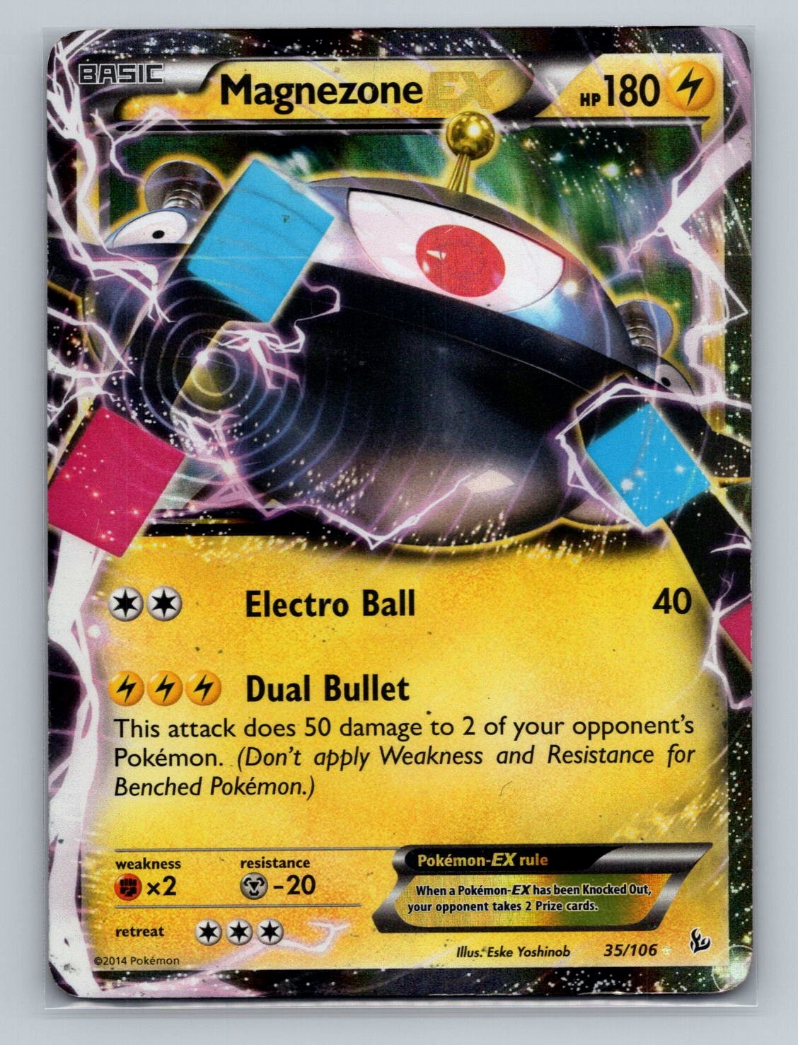 Pokemon XY - Flashfire #35/106 Magnezone EX Heavily played
