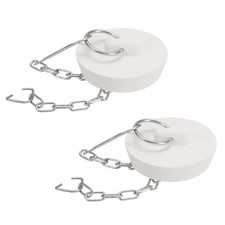 2Pcs Tub Stoppers, Rubber Bathtub Stoppers 41-45mm, White