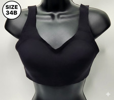Lululemon Sz 34B Bra Sport Black Fastens with hooks at the back