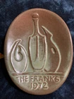 CHRISTMAS CARD FRANK FAMILY “THE FRANKS 1972” PROFILE FRONT FRANKOMA 3.5” X 3”
