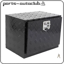 Aluminum Storage Tool Box W/2x Chain 24"x 17"x18" for Truck Garage home office