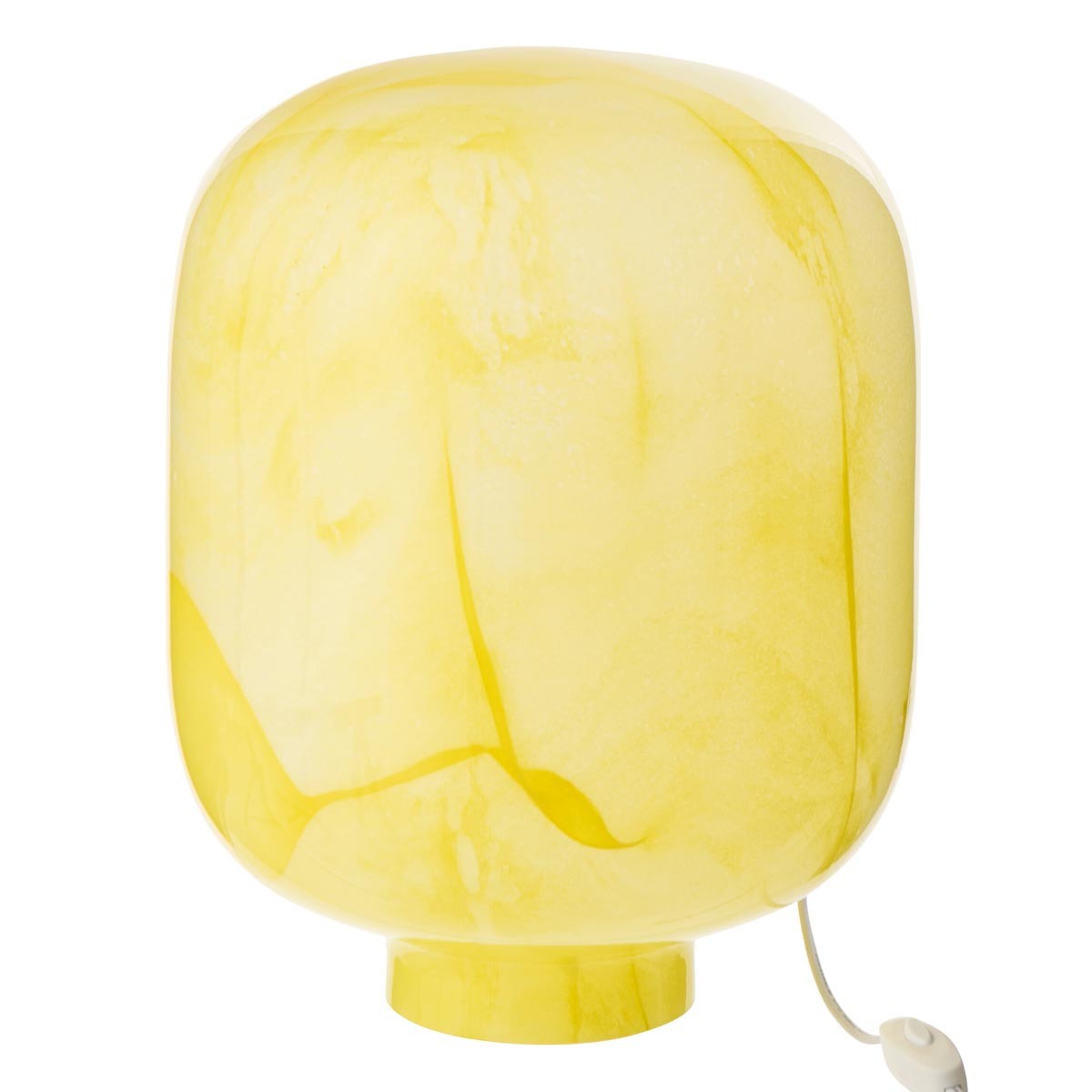 Lampe en Verre Soufflé Jaune Bola 38cm Luminaire Design Haut de Gamme