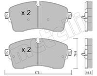 Metelli BremsbeläGe Bremsbelagsatz FüR Land Rover Discovery Sport L550 LC