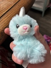 Mini Plush Unicorn Stuffed Animal Set of 4 Multicolor Blue Pink White 1 set