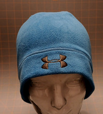 2012 Unisex OSFA Under Armour Blue Fleece Beanie Skull Cap Hat