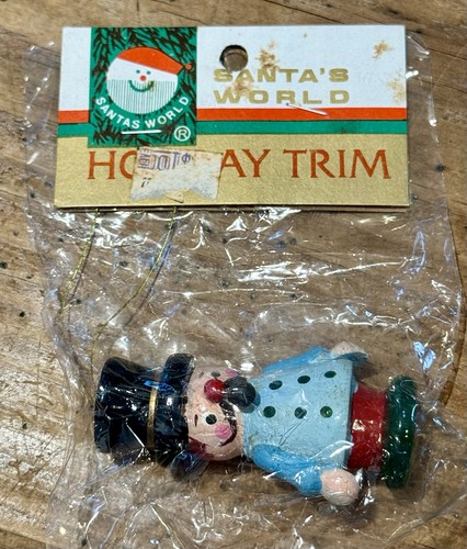 Vintage SANTA’S WORLD Kurt S. Adler WOOD Painted ORNAMENT “Chimney Sweep” 2.25” - Bild 2 von 9