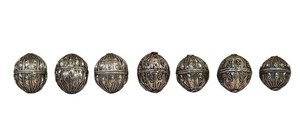Antique Yemeni Ethnic Silver Bedouin Round Hollow Wheat Bead Yemen African Trade