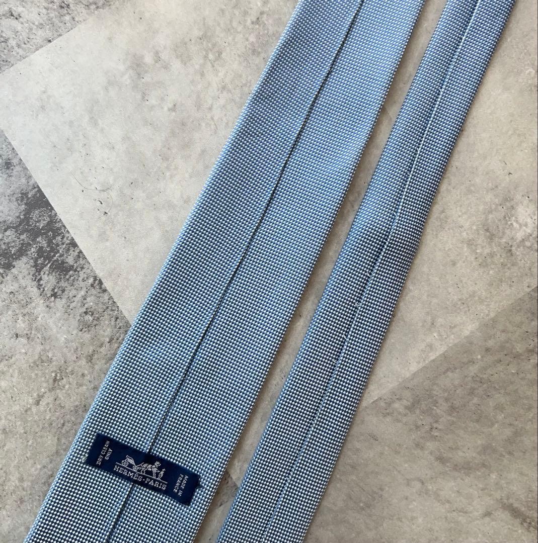 HERMES Tie solid light blue - image 7