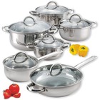 Professional 12-Piece Cookware Set - All-Stove Compatibility & Easy Cleanup