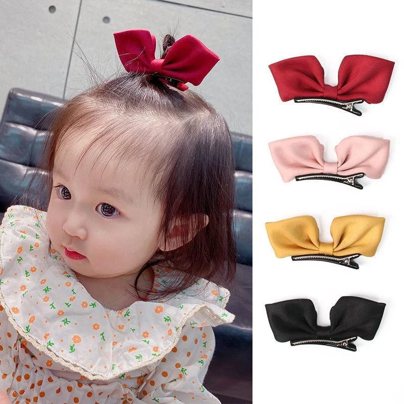 2pcs New Korean Bow Hairpins Children Sweet Cute Headwear Girls Clips Barrettes - Image 2 of 4