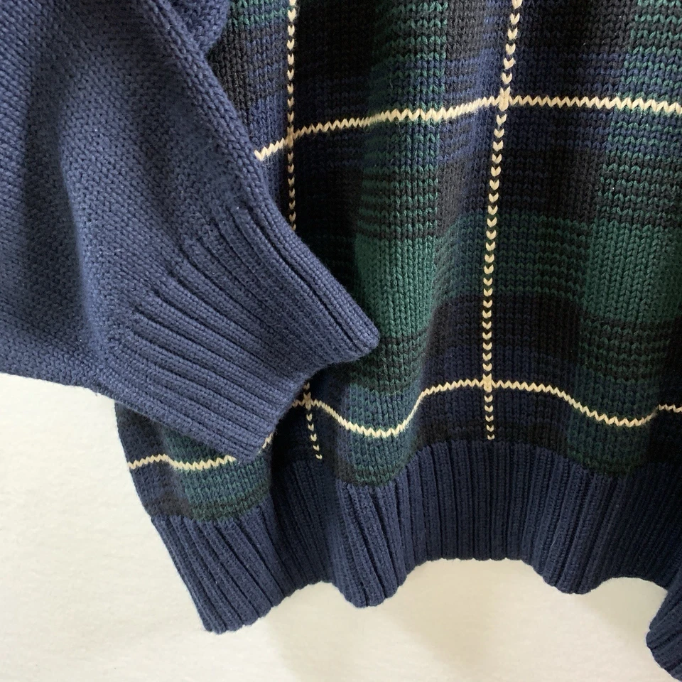 Suéter holgado vintage Bugle Boy para hombre tartán a cuadros talla XXL Street Academia años 90 Foto 3 de 4