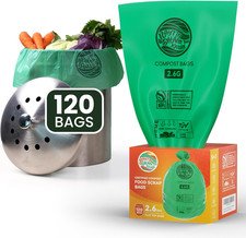 Compostable Trash Bags 2.6 Gallon, 120 Count for Kitchen Countertop Bin