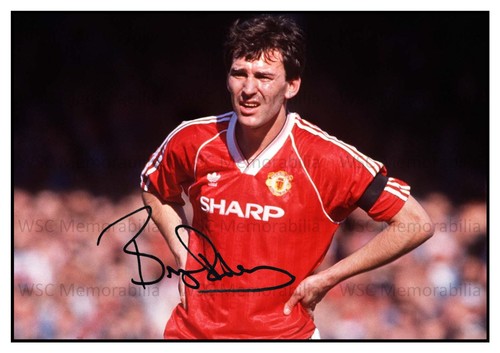 12557. Bryan Robson Signed Pictures A4 Prints Man Utd England Boro West Brom etc