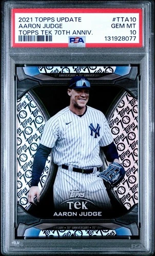 2021 Topps Update Aaron Judge Topps Tek 70th Anniversary #TTA-10 -- PSA 10