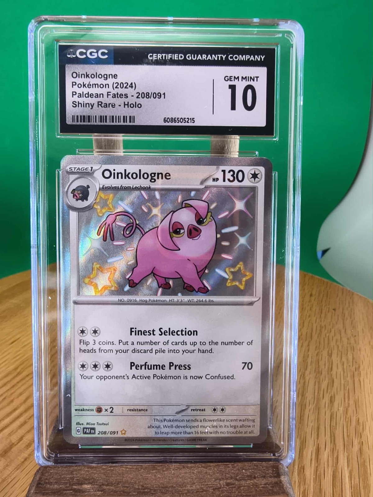 Oinkologne #208 (Pokemon Paldean Fates) Grade 10 Gem Mint