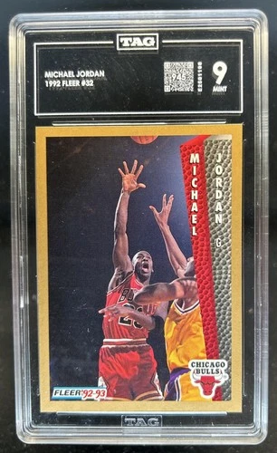 1992-93 Fleer Michael Jordan #32 Bulls TAG 9