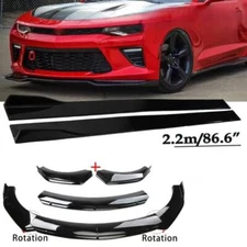 Front Bumper Lip Spoiler Side Skirt  For Chevy Camaro Body Kits