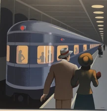 ALL ABOARD    Original Painting By Lynn Curlee